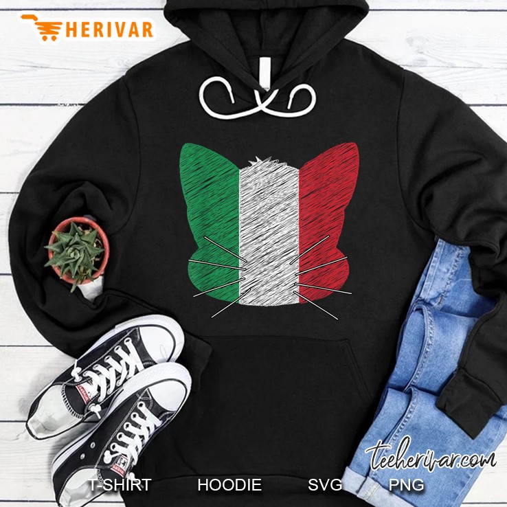 Scribbled Italian Flag Cat Hoodie