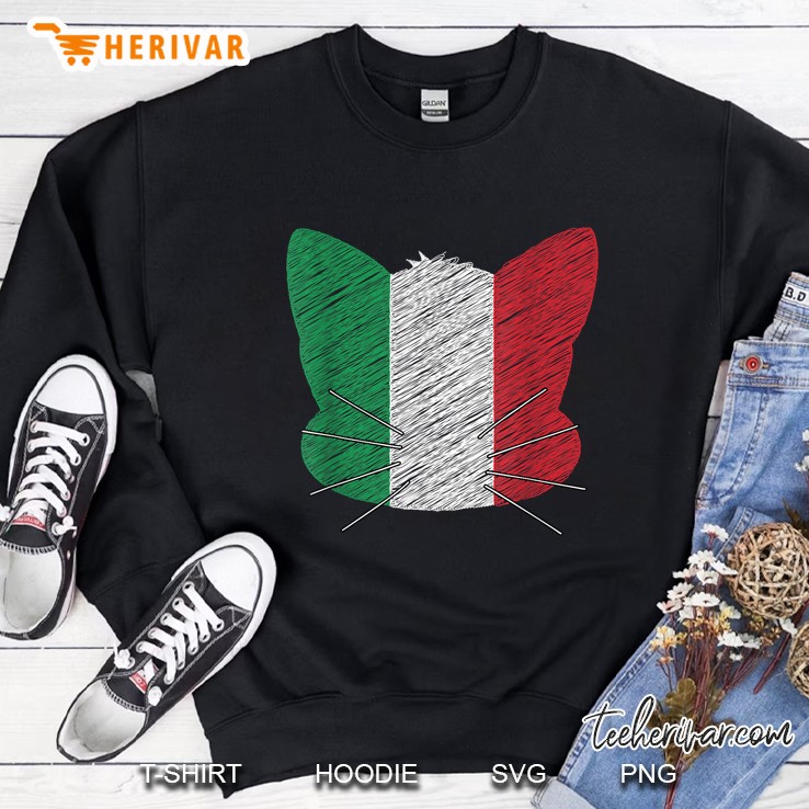 Scribbled Italian Flag Cat Sweatshirt
