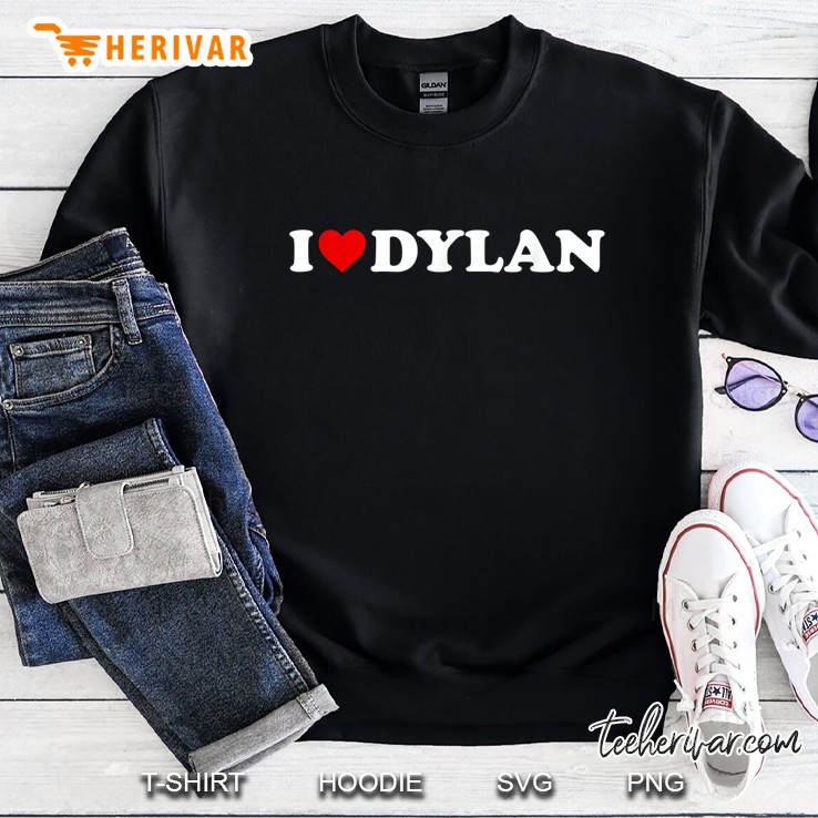 I Love Dylan Red Heart Version Sweatshirt