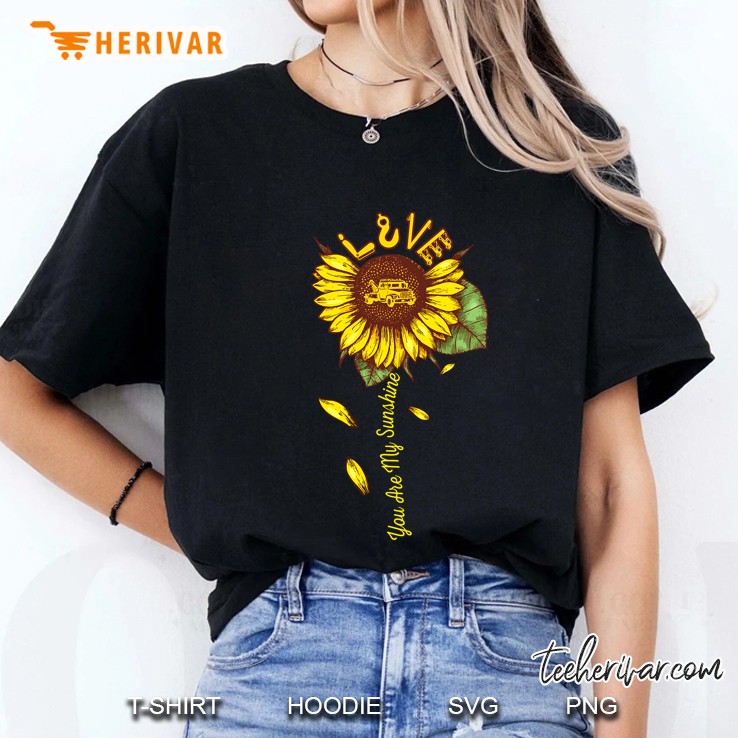 Love You Are My Sunshine Tow Truck Sunflower Version Ladies Tee