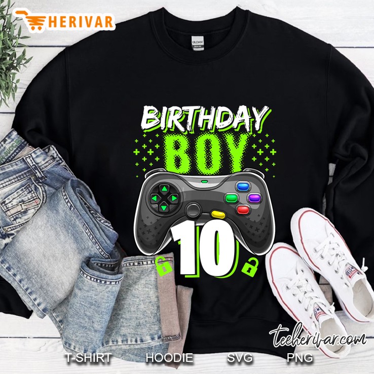 Birthday Boy 10 Controller Gamer Sweatshirt