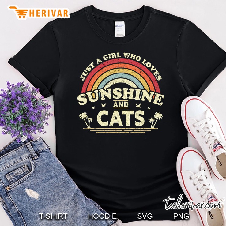 Ca. Just A Girl Who Loves Sunshine And Cats Shirt