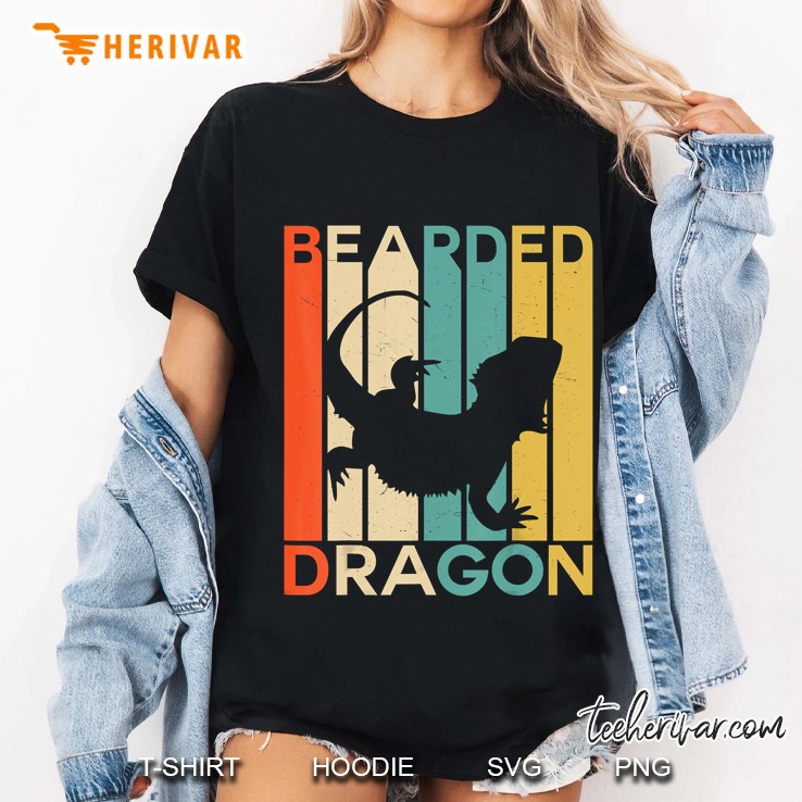 Bearded Dragon Silhouette Vintage Version Ladies Tee
