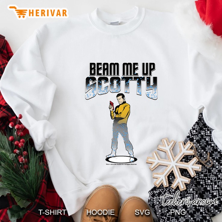 Beam Me Up Scotty Text Poster Sweatshirt