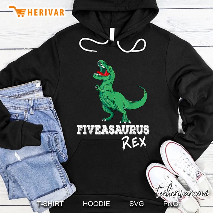 Fiveasaurus Rex Green Dinosaur Version Hoodie