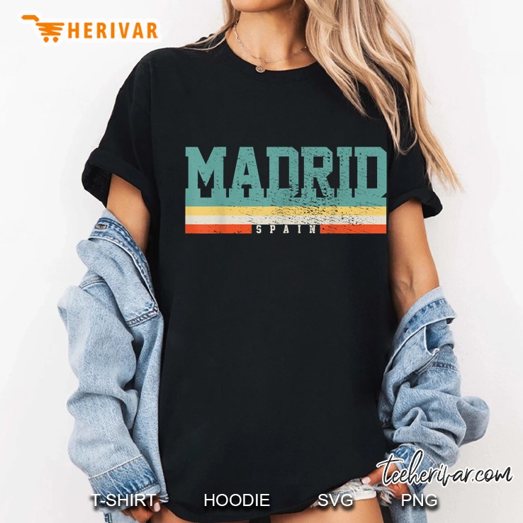 Madrid Spain Vintage Version Ladies Tee