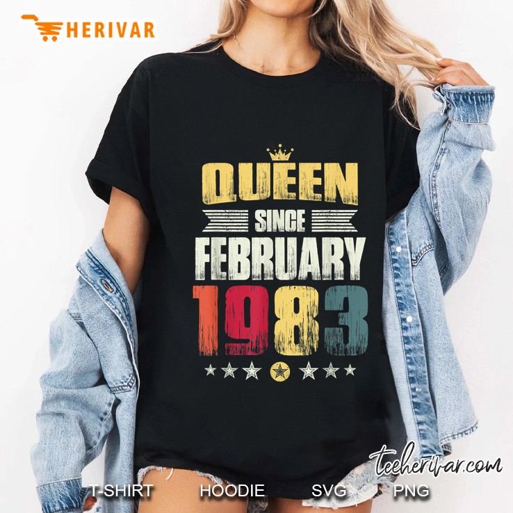 Queen Since February 1983 Vintage Version Ladies Tee