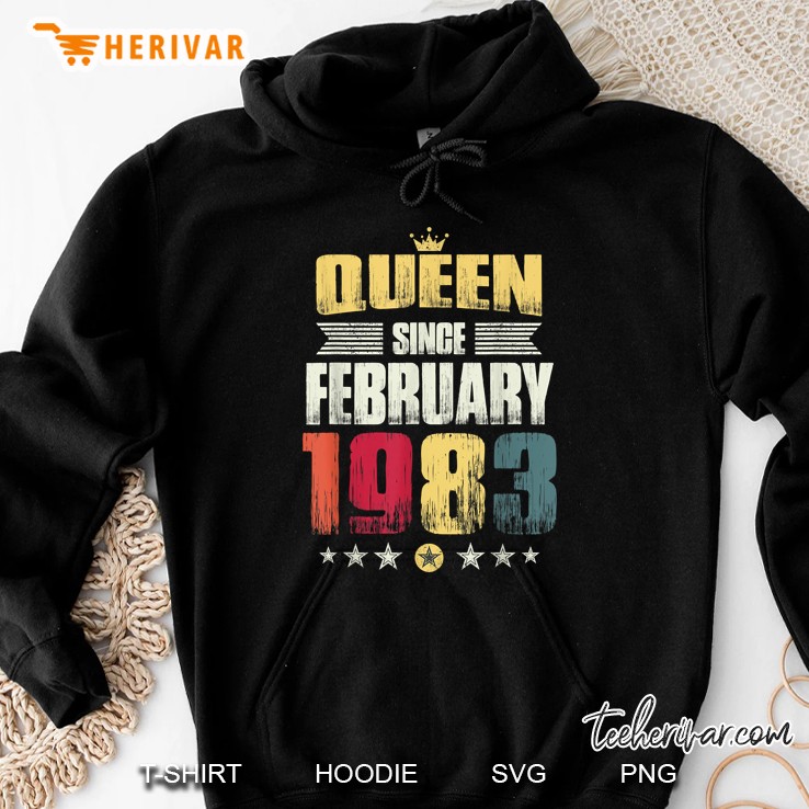 Queen Since February 1983 Vintage Version Hoodie