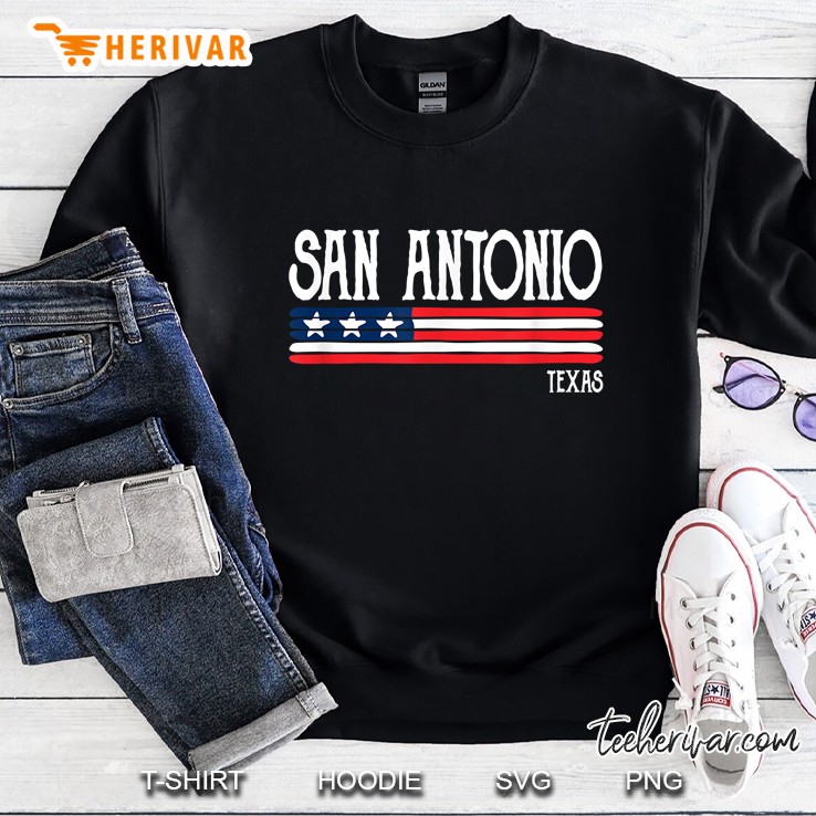 San Antonio Texas American Flag Version Sweatshirt