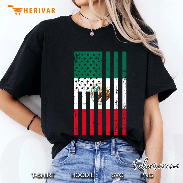 Mexican American Flag US Citizen Ladies Tee
