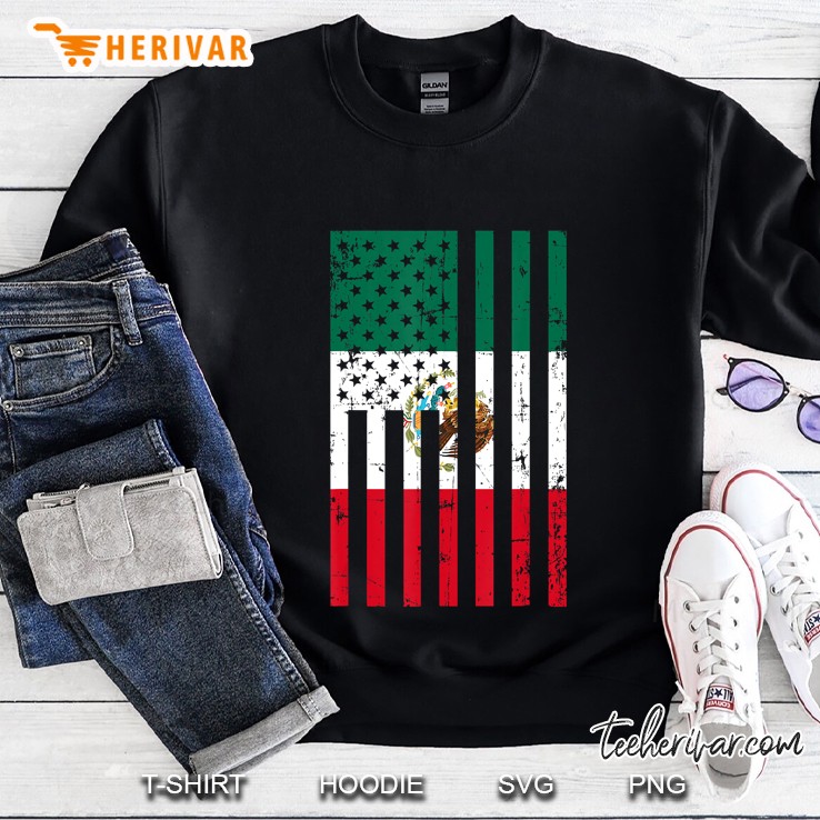 Mexican American Flag US Citizen Sweatshirt