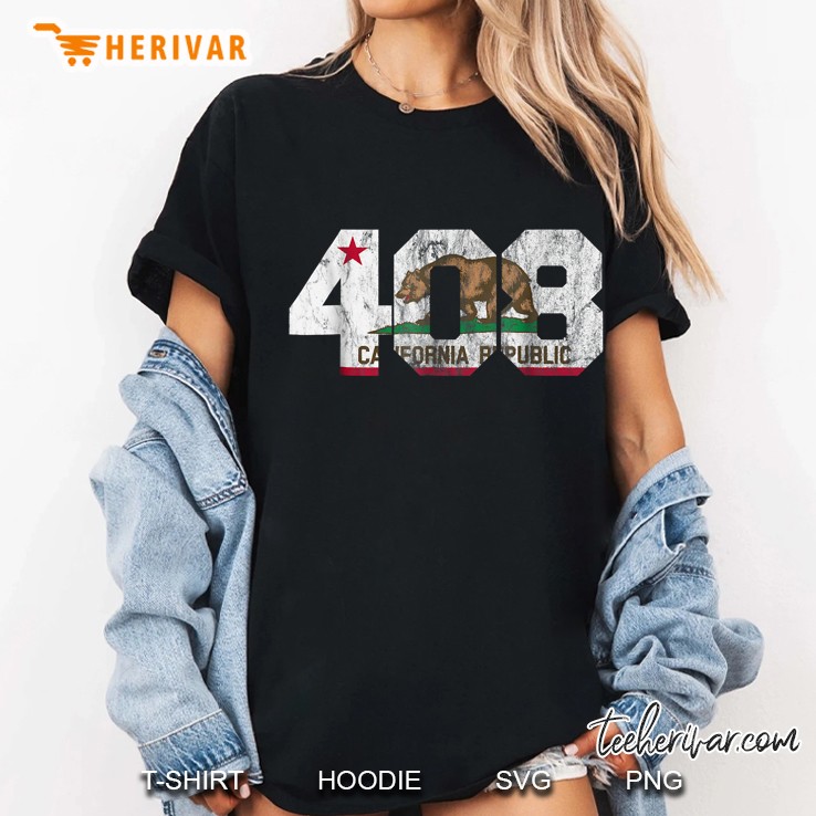 408 California Republic Flag Ladies Tee