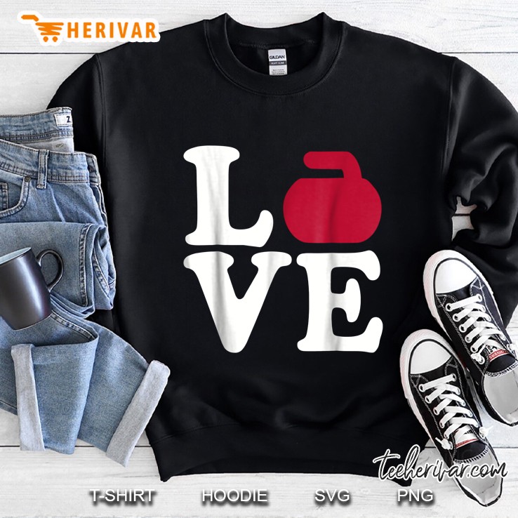 Love Red Curling Stone Version Sweatshirt