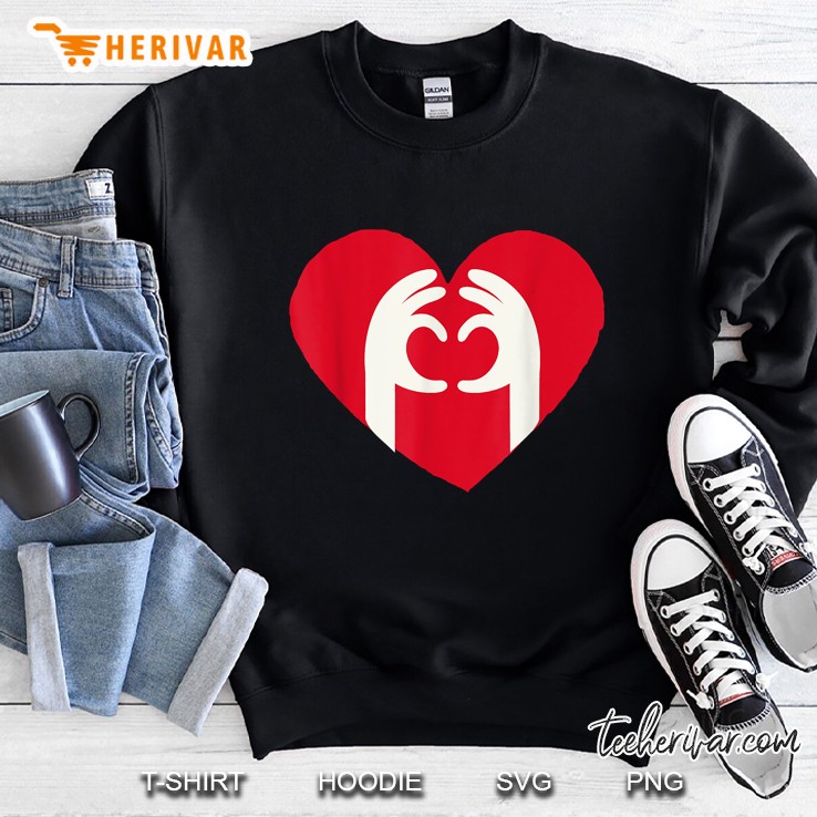 Cute Finger Heart Shape Sweatshirt