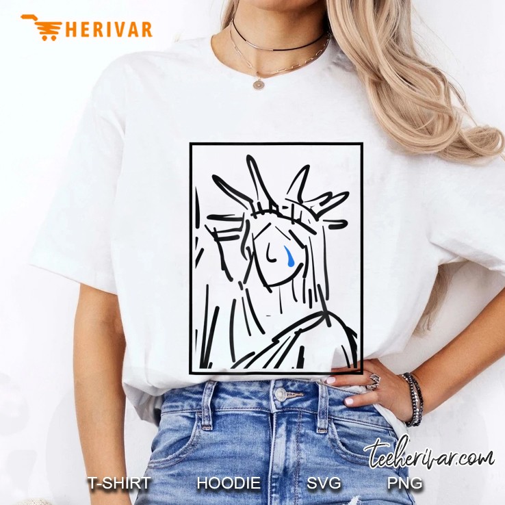 Statue Of Liberty Crying Ladies Tee