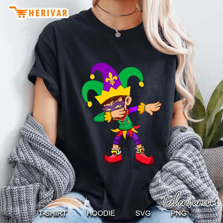 Dabbing Boy Mardi Gras Ladies Tee