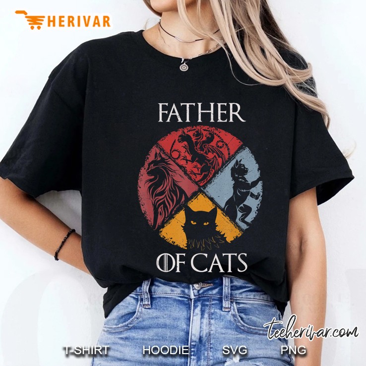 Father Of Cats Cat Lovers Cat Dad Fabulous Ladies Tee