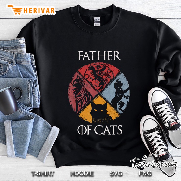 Father Of Cats Cat Lovers Cat Dad Fabulous Sweatshirt
