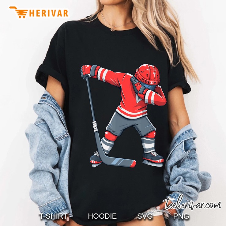 Ice Hockey Player Dabbing Ladies Tee