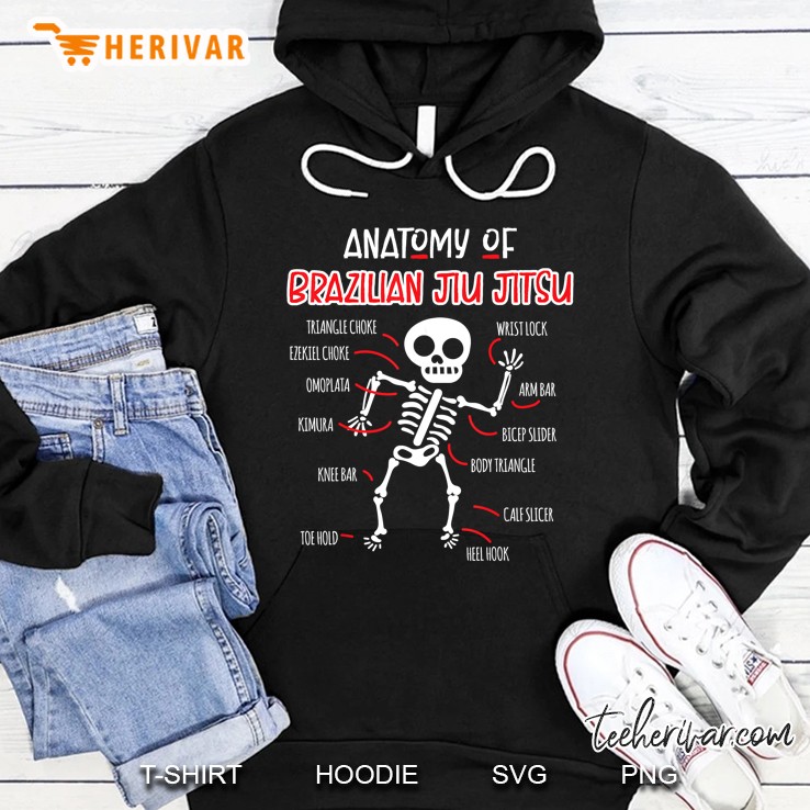 Anotomy Of Brazilian Jiu Jitsu Skeleton Version Hoodie
