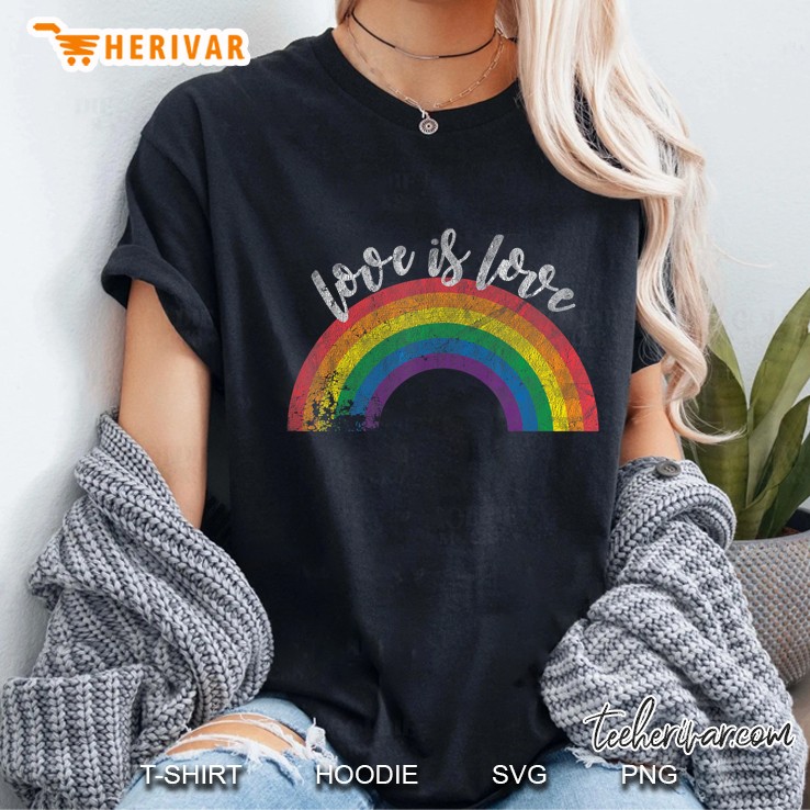Love Is Love Rainbow LGBT Pride Ladies Tee