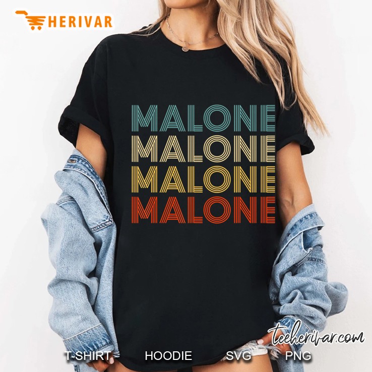 Malone Retro Vintage Name Ladies Tee