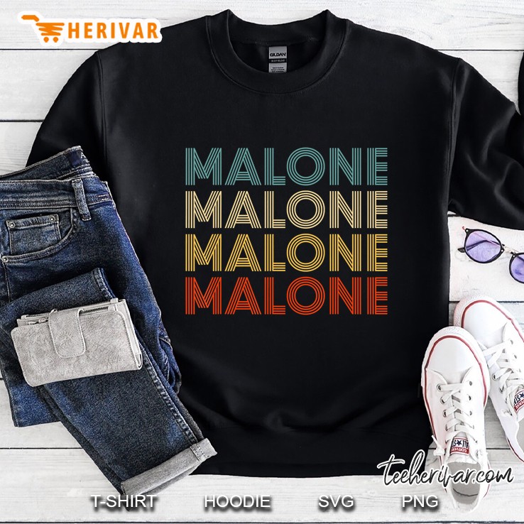 Malone Retro Vintage Name Sweatshirt