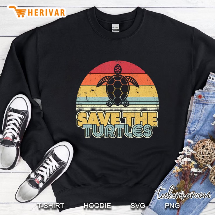 Save The Turtles Retro Vintage Version Sweatshirt
