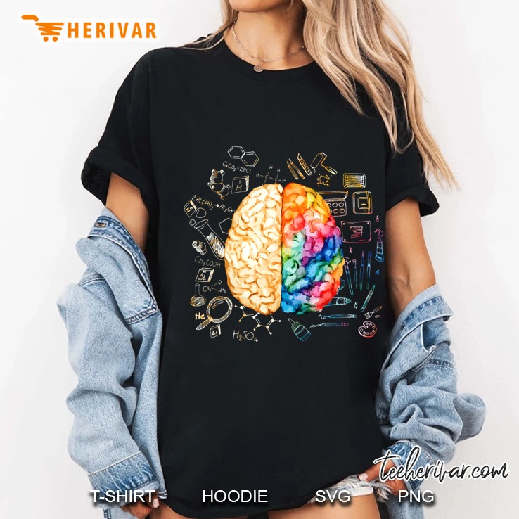 Colorful Brain Science And Art Creative Ladies Tee