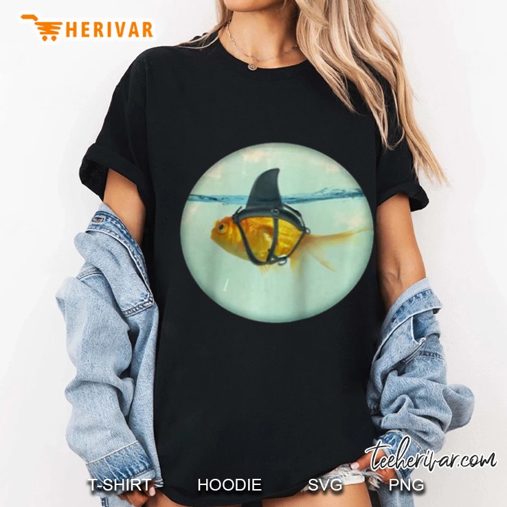 Cute Goldfish With A Shark Fin Ladies Tee