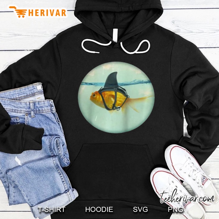Cute Goldfish With A Shark Fin Hoodie