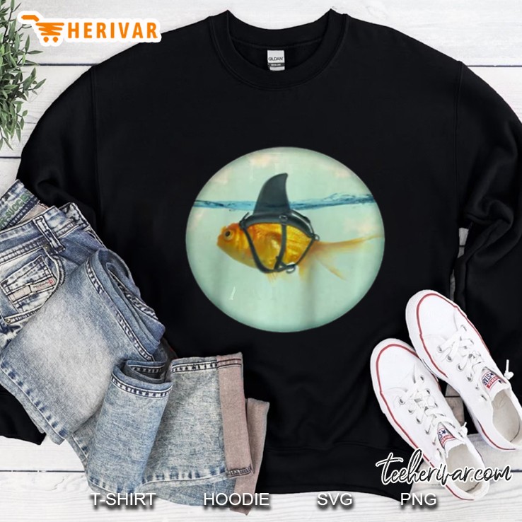 Cute Goldfish With A Shark Fin Sweatshirt