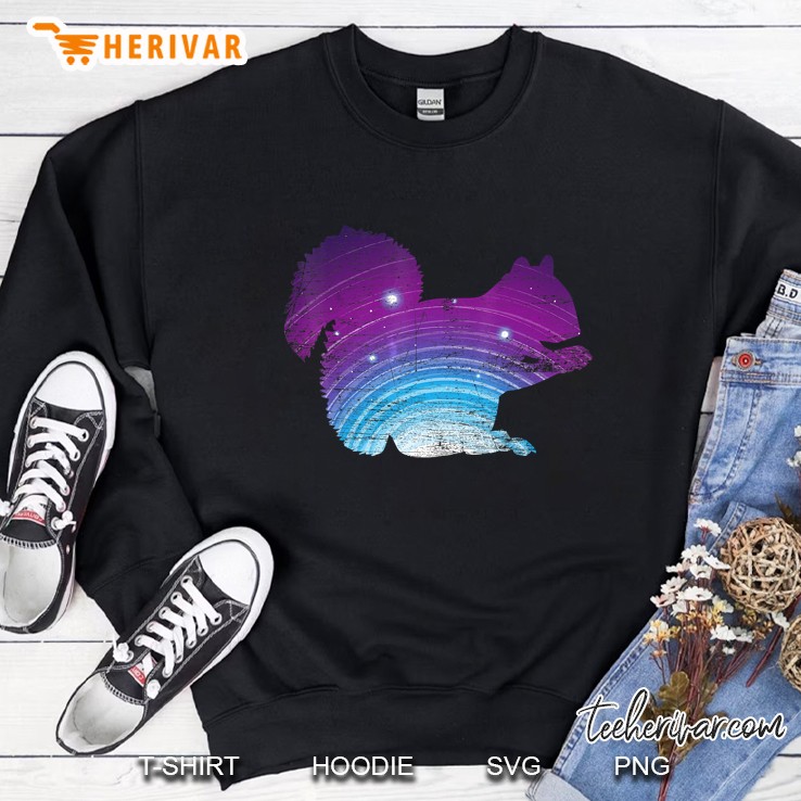 Galaxy Squirrel Out Of Space Stars Sweatshirt