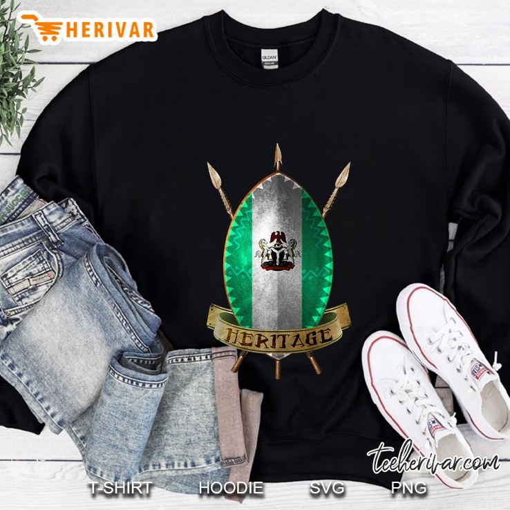 Heritage Nigeria Flag Oval Shield Version Sweatshirt