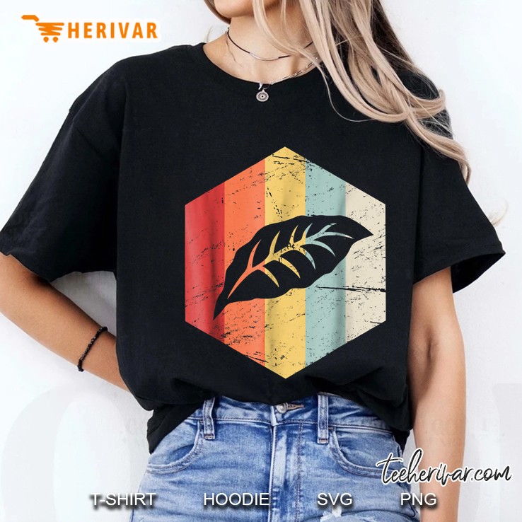 Tobacco Leaf Silhouette Vintage Grunge Version Ladies Tee