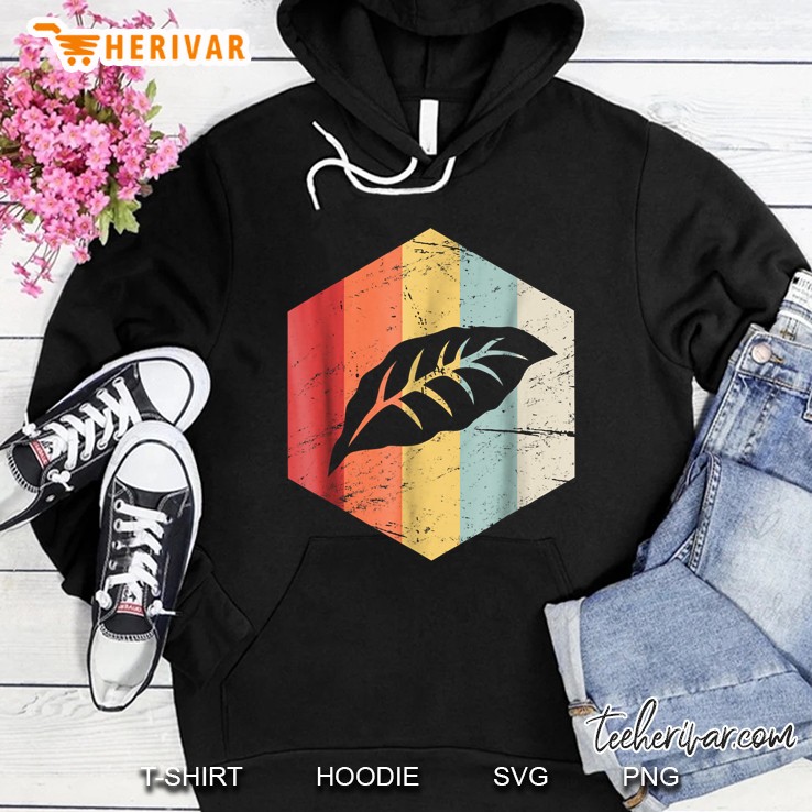Tobacco Leaf Silhouette Vintage Grunge Version Hoodie