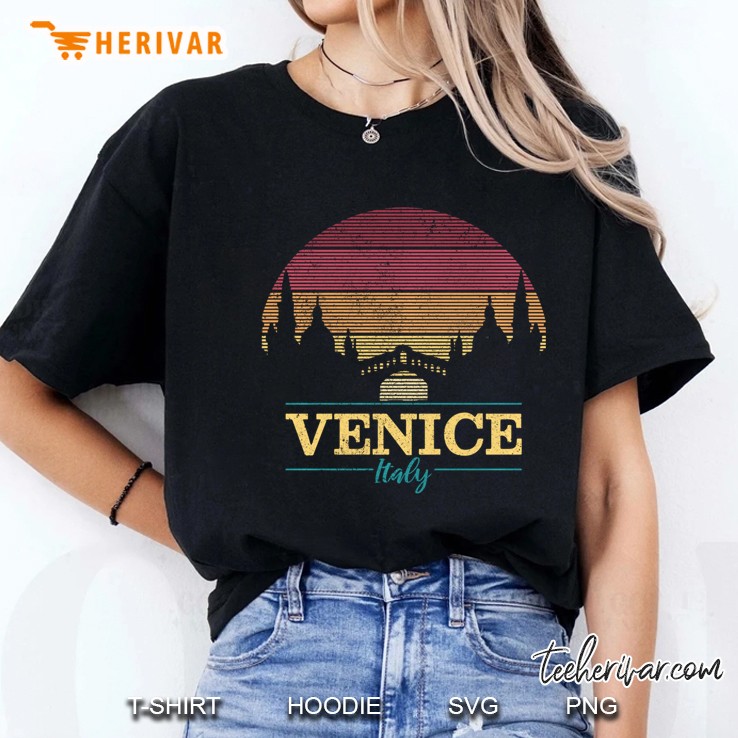 Venice Italy Vintage Sunset Version Ladies Tee