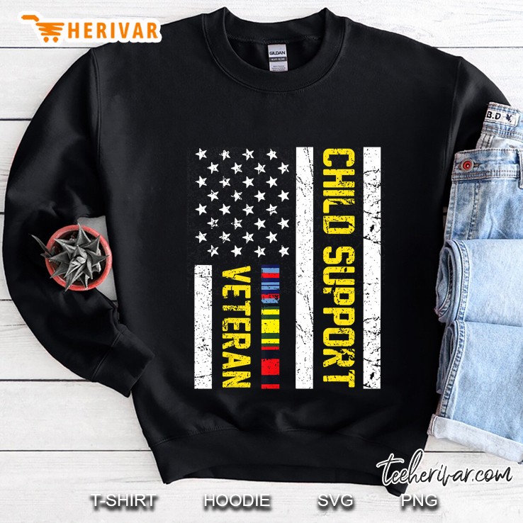 Child Support Veteran American Flag Sweatshirt