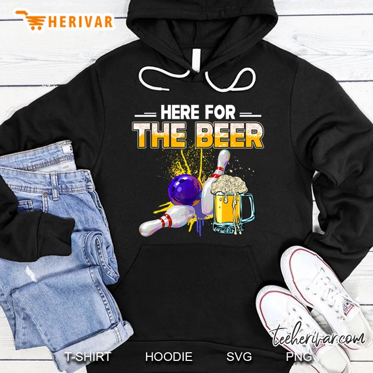 Here For The Beer Bowling Version Hoodie