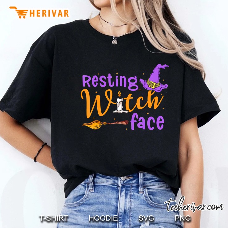 Resting Witch Face Funny Halloween Ladies Tee