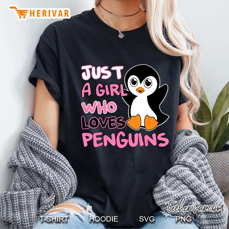 Just A Girl Who Loves Penguins Cute Baby Penguin Ladies Tee