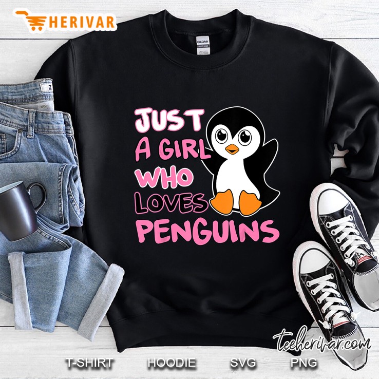Just A Girl Who Loves Penguins Cute Baby Penguin Sweatshirt