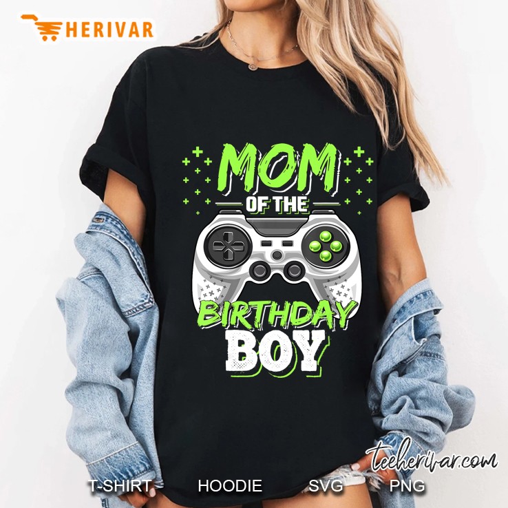 Mom Of The Birthday Boy Video Gamer Birthday Ladies Tee