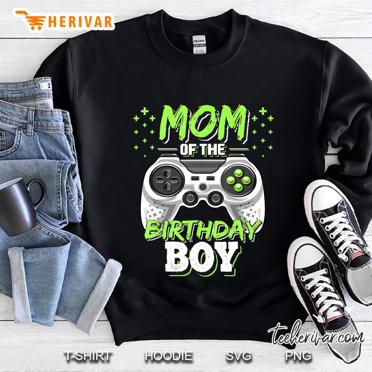 Mom Of The Birthday Boy Video Gamer Birthday Sweatshirt