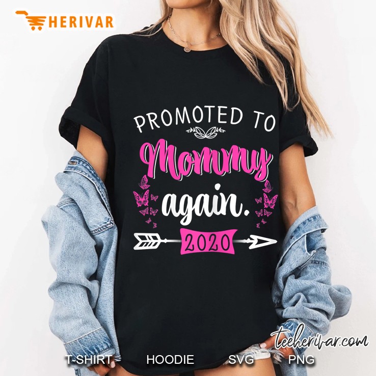 Promoted To Mommy Again Est 2020 Ladies Tee