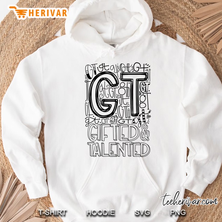 Gifted Talented Typography Back To School Hoodie