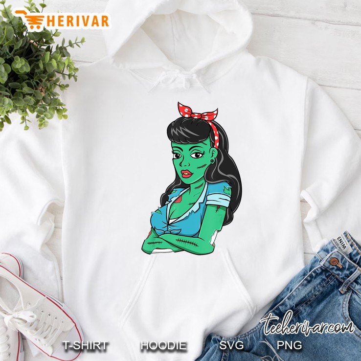 Zombie Pin Up For A Halloween Fan Hoodie