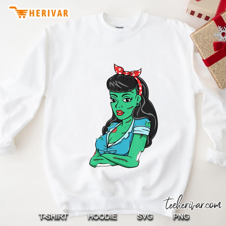 Zombie Pin Up For A Halloween Fan Sweatshirt