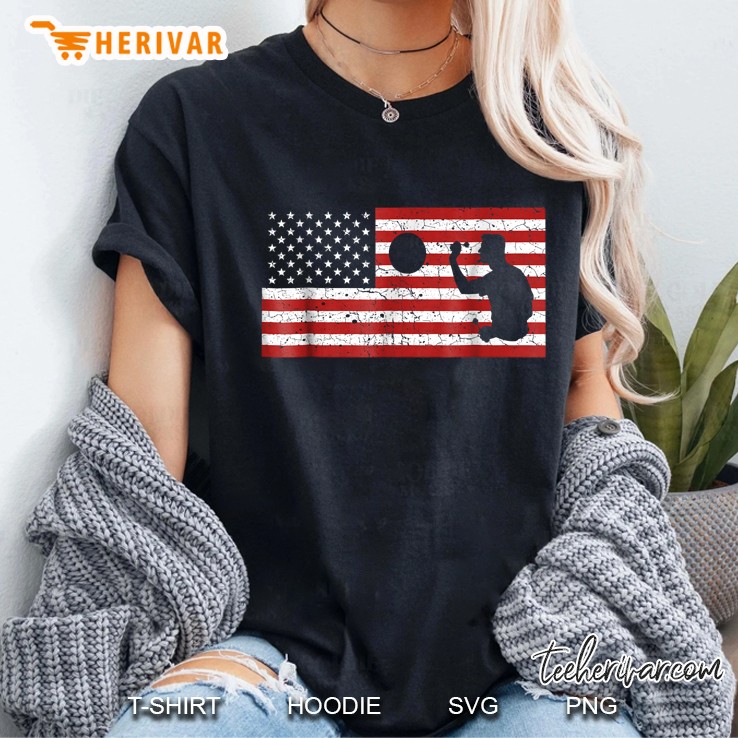 American Flag Darts Ladies Tee