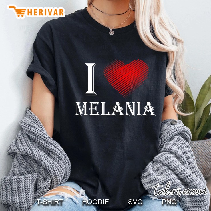 I Love Melania Red Heart Version Ladies Tee